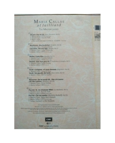 Maria Callas At Juillard The Masterclasses EMI 1987 - 3 x LP 12" Vinilo VG/VG