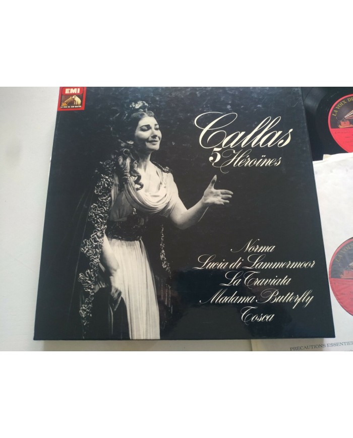 Maria Callas 5 Heroines Norma Traviata Tosca 1954 - 5 x LP 12" Vinilo VG/VG