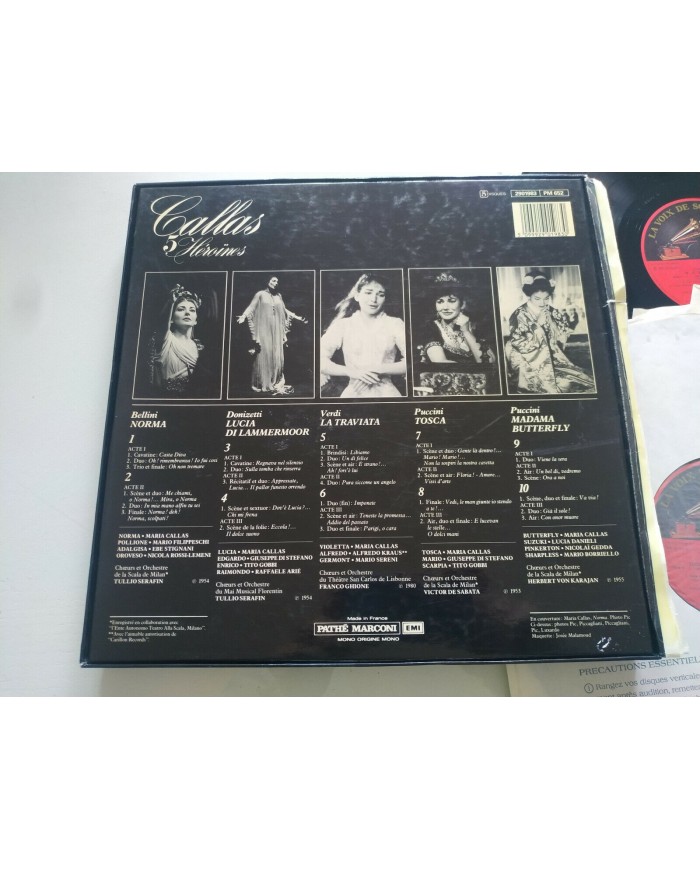 Maria Callas 5 Heroines Norma Traviata Tosca 1954 - 5 x LP 12" Vinilo VG/VG