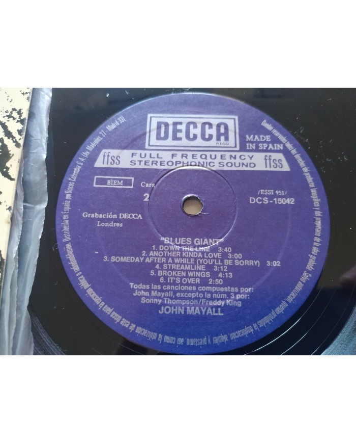 John Mayall Blues Giant DECCA 1978 Spain First Press - 2 x LP Vinilo 12" VG/VG