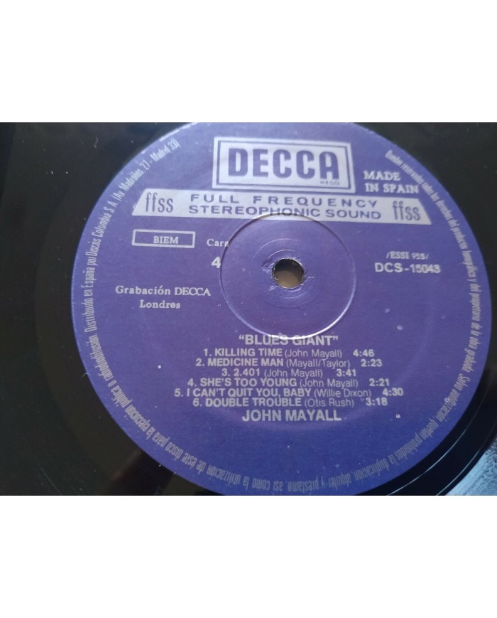 John Mayall Blues Giant DECCA 1978 Spain First Press - 2 x LP Vinilo 12" VG/VG