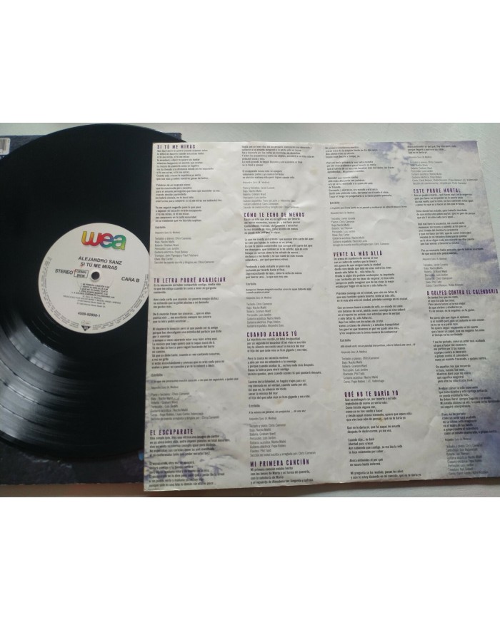 Alejandro Sanz Si Tu Me Miras WEA 1983 Primera Edicion LP Vinilo 12" VG/VG - 3T