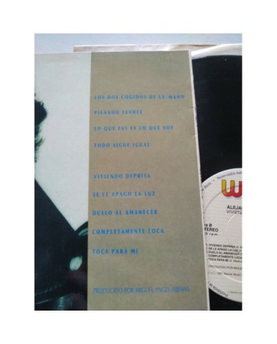 Alejandro Sanz Viviendo Deprisa Edic Espa?a 1991 - LP 12" Vinilo - VG/VG - 4T