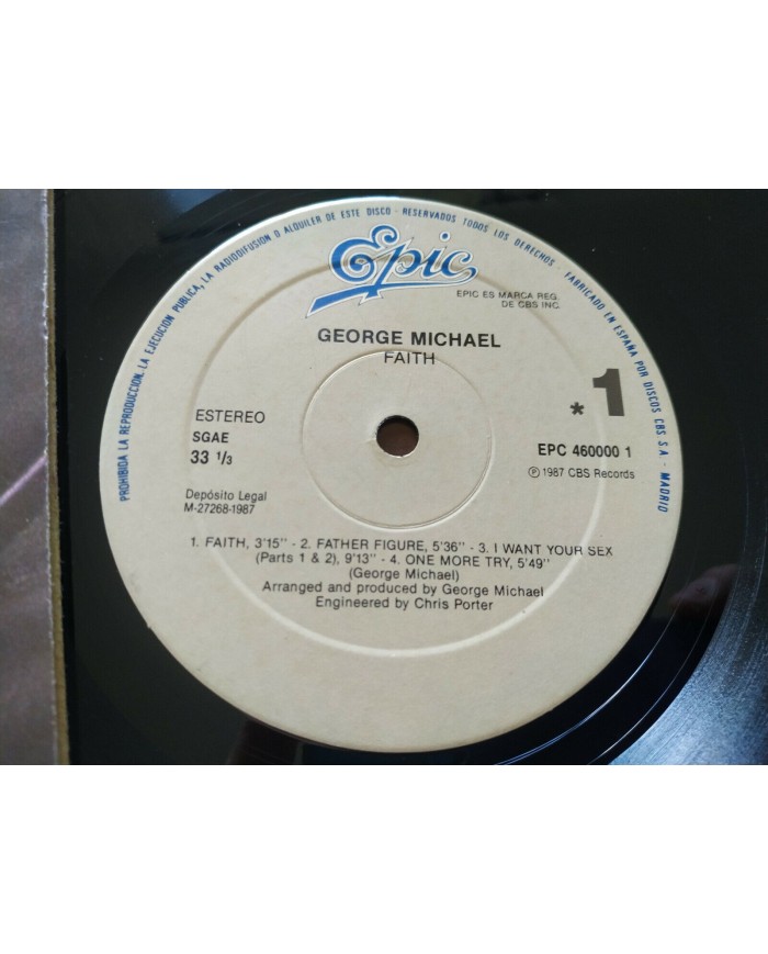 George Michael Faith Epic Primera Edicion Espa?a 1987 - LP Vinilo 12" VG/VG 3T