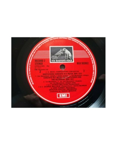 Bach Harpsichord Concertos EMI 1974 UK Edt Box 3 x LP + Libreto 12" Vinilo VG/VG