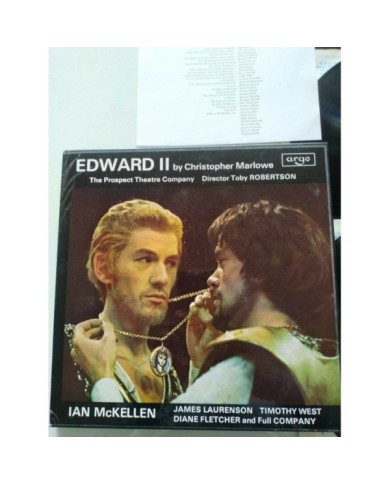 Christopher Marlowe Edward II 1970 Argo Box 3 x LP + Libreto 12" Vinilo VG/VG
