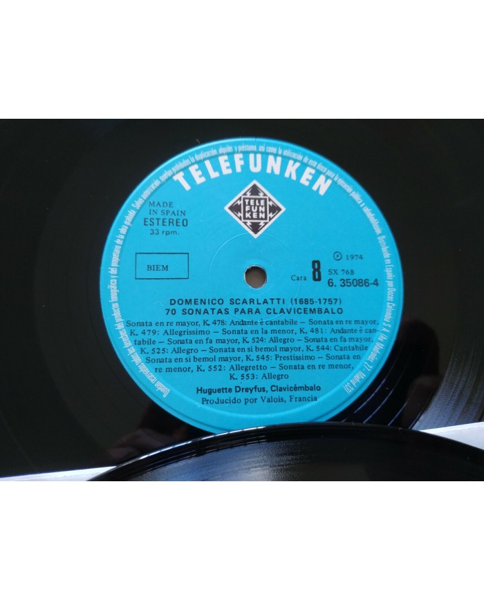 Domenico Scarlatti 70 Sonatas Clavicembalo Box 4 x LP + Libreto 12" Vinilo VG/VG