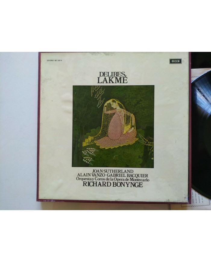Delibes Lamke Richard Bonynge DECCA 1973 Spain Edt Box 3 x LP 12" Vinilo VG/VG