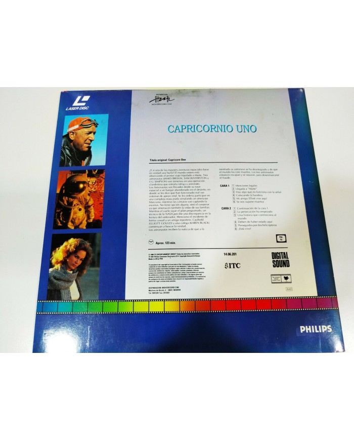 Capricornio Uno Peter Hyams Alliot Gould James Brolin - Laserdisc LD ESPA?OL Capricornio Uno Peter Hyams Alliot Gould James Brolin - Laserdisc LD ESPA?OL