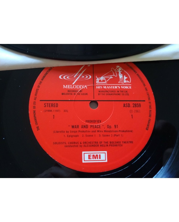 Prokofiev War And Peace Pashayev EMI 1961 Box 4 x LP + Libreto 12" Vinilo VG/VG