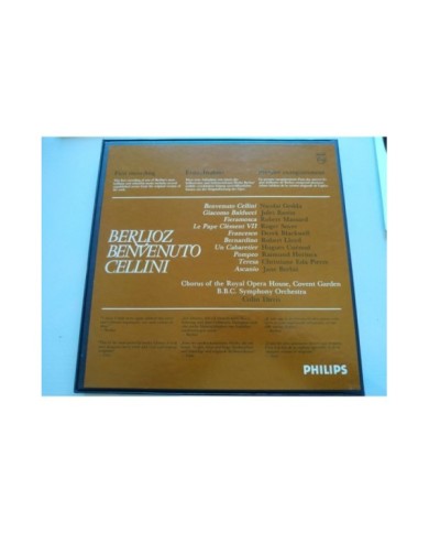 Berlioz Cellini Colin Davis 1972 Philips Box 4 x LP + Libreto 12" Vinilo VG/VG