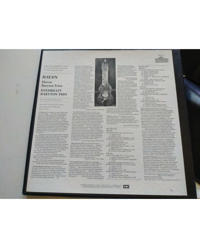 Eleven Baryton Trios Haydn 1977 EMI UK Ed Box 2 x LP + Libreto 12" Vinilo VG/VG