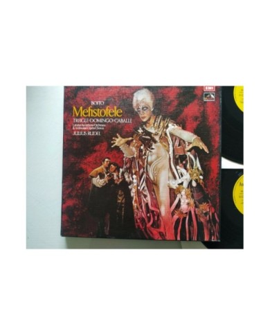 Boito Mefistofele Rudel Domingo Caballe Box 3 x LP + Libreto 12" Vinilo VG/VG 3T