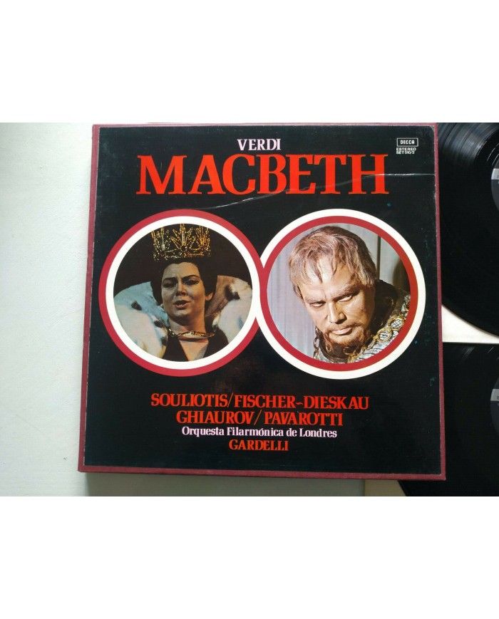 Verdi Macbeth Gardelli DECCA 1974 Box 3 x LP + Libreto 12" Vinilo VG/VG 3T