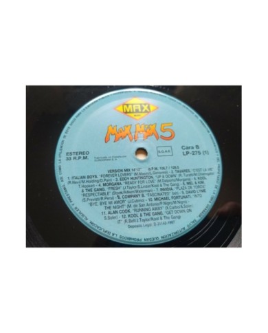 Max Mix 5 Segunda Parte Music 1987 Spain First Press - 2 x LP Vinilo 12" VG/VG