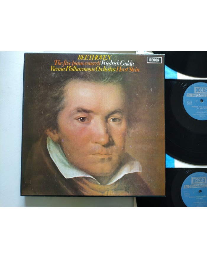Beethoven The Five Piano Concerti Stein Box 4 x LP + Libreto 12" Vinilo VG/VG