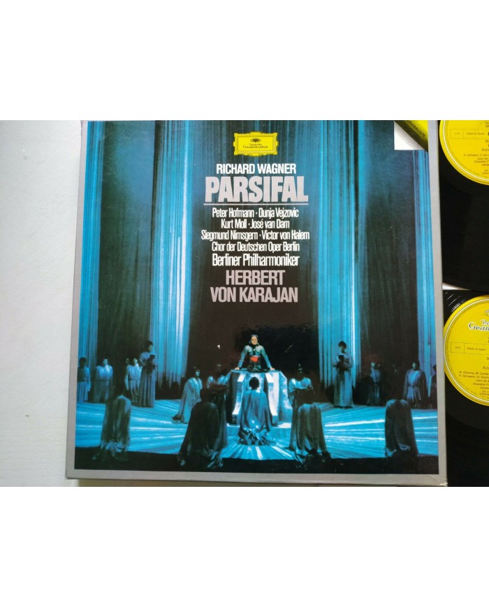 Wagner Parsifal Von Karajan Deutsche 1981 Box 5 x LP + Libreto 12" Vinilo VG/VG