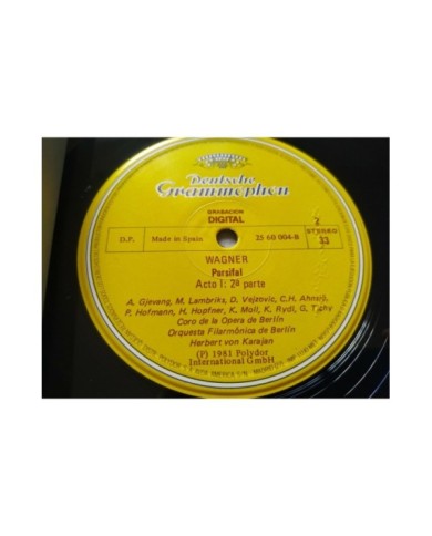 Wagner Parsifal Von Karajan Deutsche 1981 Box 5 x LP + Libreto 12" Vinilo VG/VG