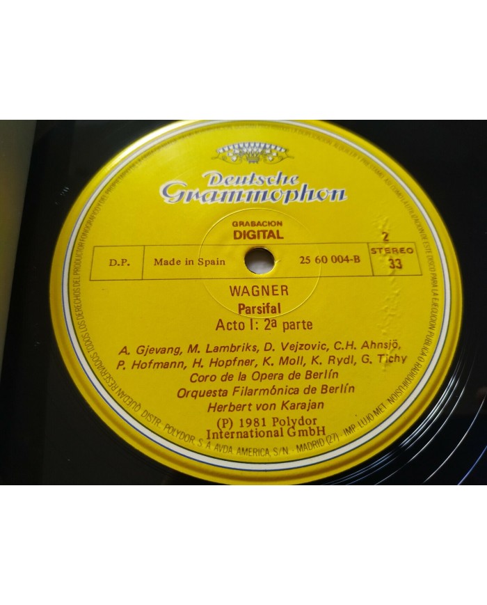 Wagner Parsifal Von Karajan Deutsche 1981 Box 5 x LP + Libreto 12" Vinilo VG/VG