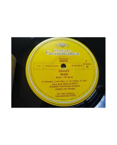Wagner Parsifal Von Karajan Deutsche 1981 Box 5 x LP + Libreto 12" Vinilo VG/VG