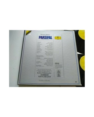 Wagner Parsifal Von Karajan Deutsche 1981 Box 5 x LP + Libreto 12" Vinilo VG/VG