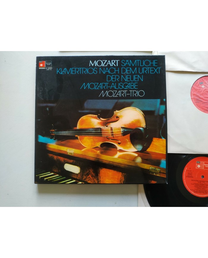 Mozart Samtliche Klaviertrios 1975 BASF Box 4 x LP + Libreto 12" Vinilo VG/VG