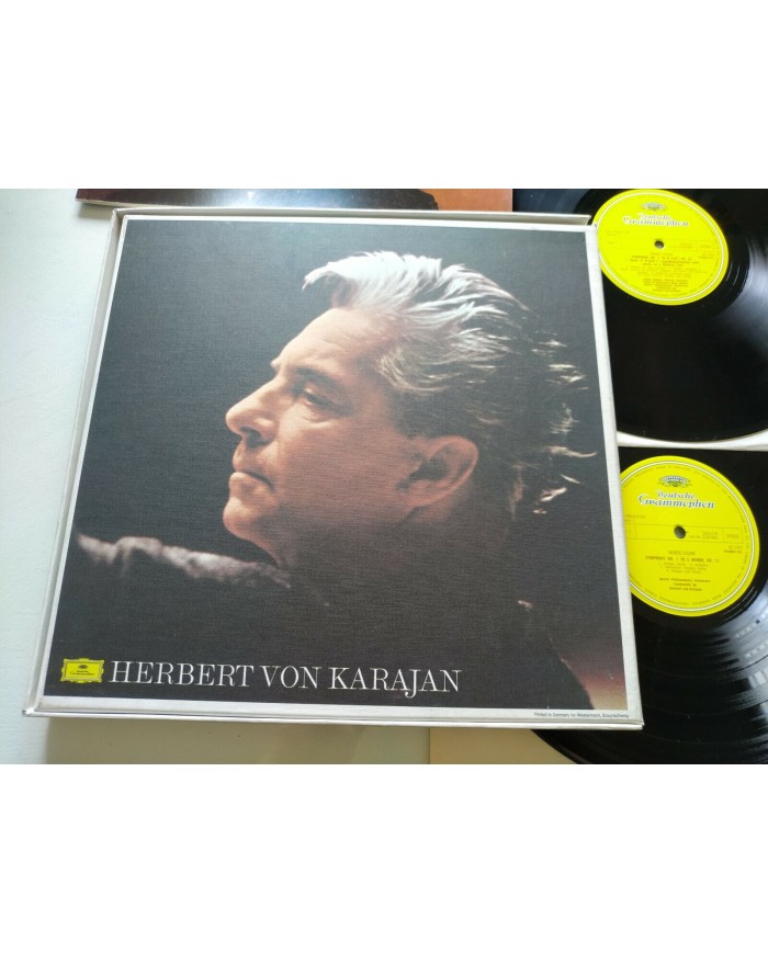 Mendelssohn 5 Symphonies Karajan 1973 Box 4 x LP + Libreto 12" Vinilo VG/VG
