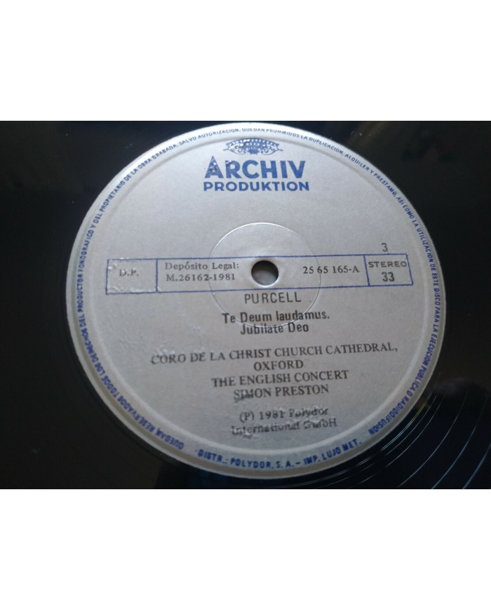 Purcell Choral Works Preston 1981 Box 3 x LP + Libreto 12" Vinilo VG/VG Am