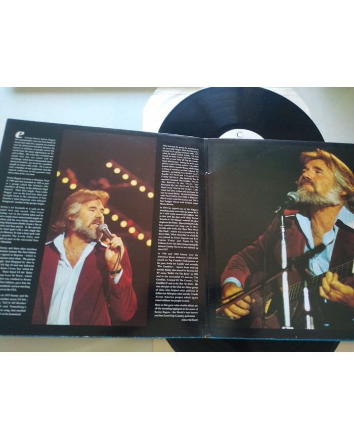 Kenny Rogers Anthology Greatest Hits 1990 UK Press - 2 x LP 12" Vinilo VG/VG 2T
