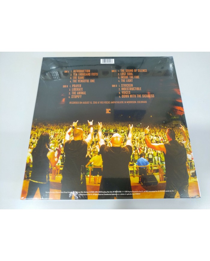 Disturbed Live At Red Rocks - Doble 2 X LP 12" Vinilo 2016 Nuevo - 4T