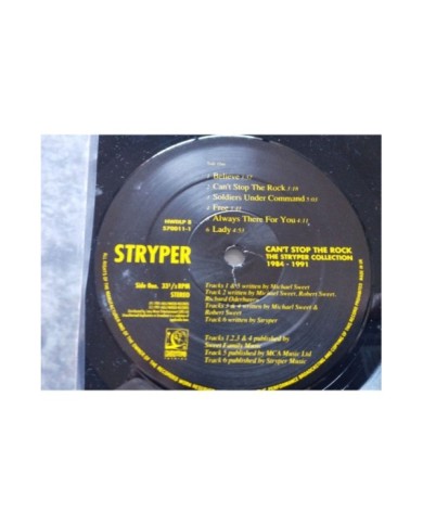 Stryper Can?t Stop The Rock Collection 1984-1991 MCA - LP Vinilo 12" VG/VG 3T Stryper Can?t Stop The Rock Collection 1984-1991 MCA - LP Vinilo 12" VG/VG 3T