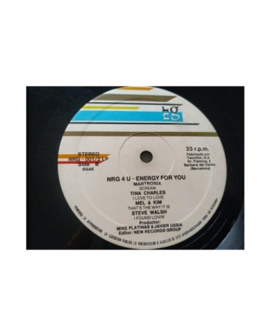 Mike Platinas NRG 4 U Energy For You 1988 Javier Ussia  2 x LP Vinilo 12" G+/G+ Mike Platinas NRG 4 U Energy For You 1988 Javier Ussia  2 x LP Vinilo 12" G+/G+