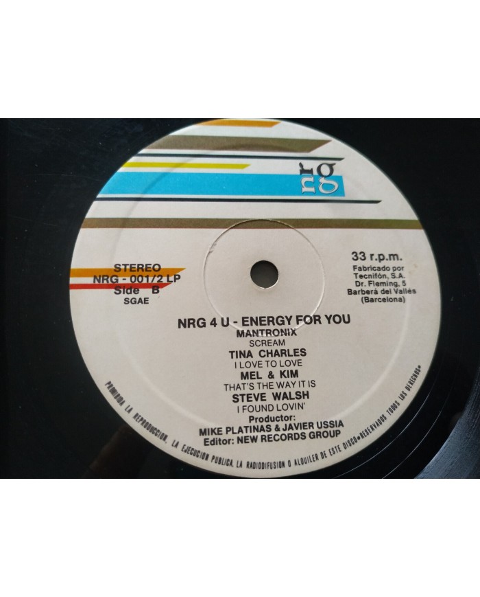 Mike Platinas NRG 4 U Energy For You 1988 Javier Ussia  2 x LP Vinilo 12" G+/G+