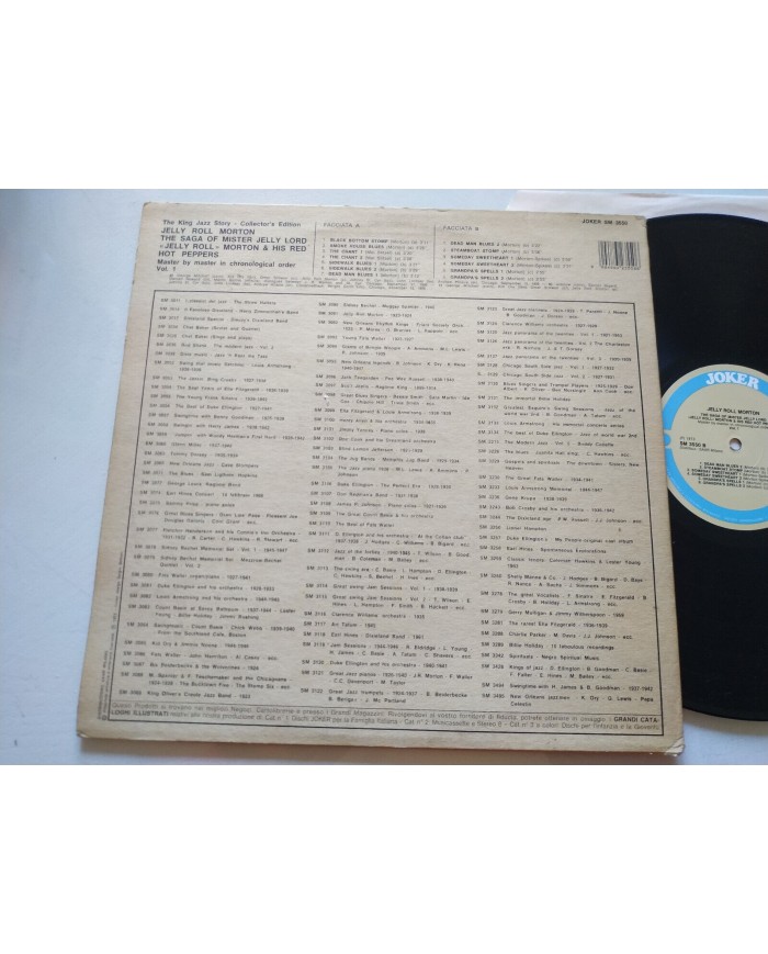 Jelly Roll Morton The Saga of Mister His Red Hot Peppers LP Vinilo 12" VG/VG Am