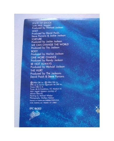 The Jacksons Victory Epic 1984 Spain First Press 86303 - LP Vinilo 12" VG/VG Rm