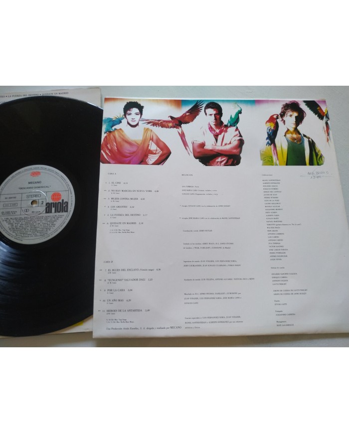 Mecano Descanso Dominical 1988 Ariola 5C 209192 - LP Vinilo 12" VG/G+
