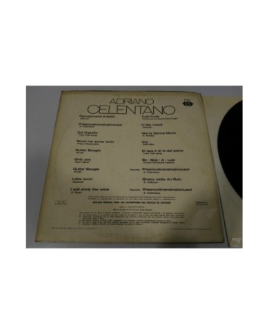 ADRIANO CELENTANO LP 12" G+/G+ SPANISH EDITION 1978 MEGA RARE PROMOTIONAL