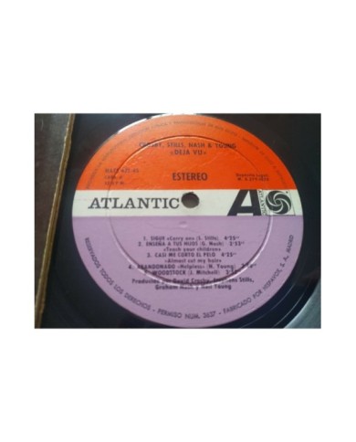 Crosby Stills Nash & Young Deja Vu Atlantic 1970 Spain Press LP Vinilo 12" VG/VG