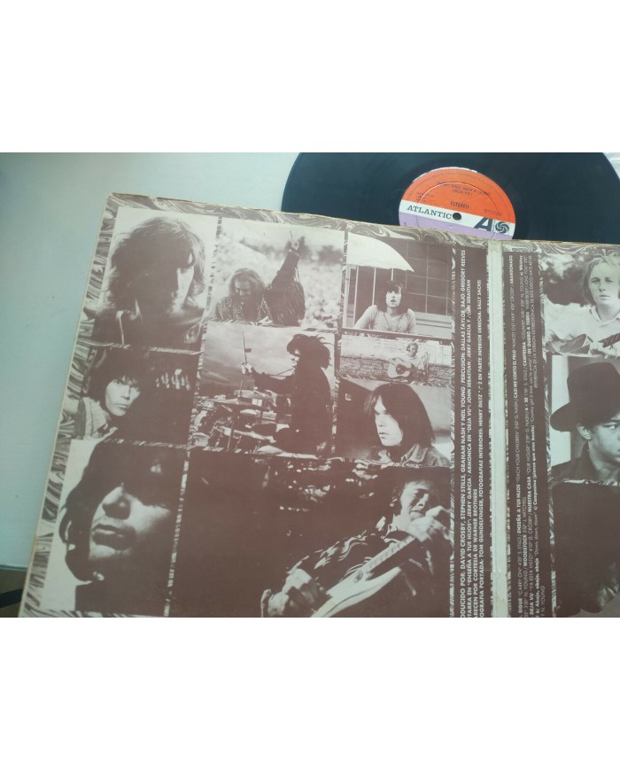 Crosby Stills Nash & Young Deja Vu Atlantic 1970 Spain Press LP Vinilo 12" VG/VG