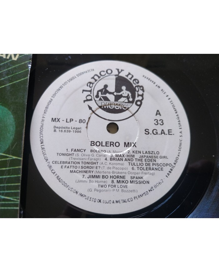 Bolero Mix 1 Blanco y Negro MX-LP-80 1986 Fancy Laszlo - LP Vinilo 12" VG/VG Am