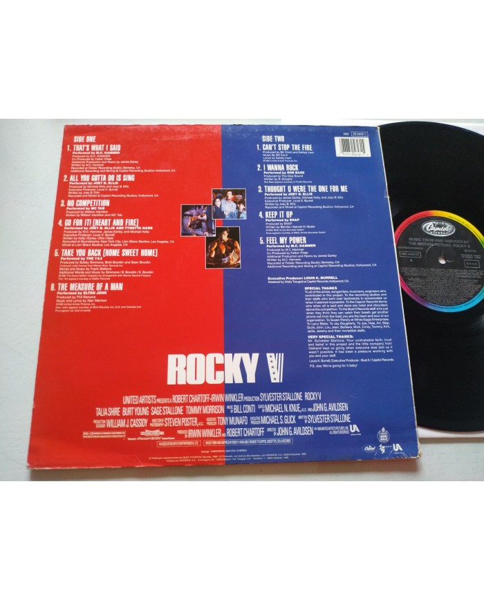 Rocky V Soundtrack MC Hammer Elton John 1990 Spain Press LP Vinilo 12" VG/VG Am