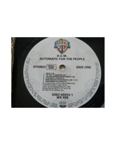 R.E.M. Automatic For The People 1992 9362-45055-1 WX 488 LP Vinilo 12" G+/VG T3 R.E.M. Automatic For The People 1992 9362-45055-1 WX 488 LP Vinilo 12" G+/VG T3