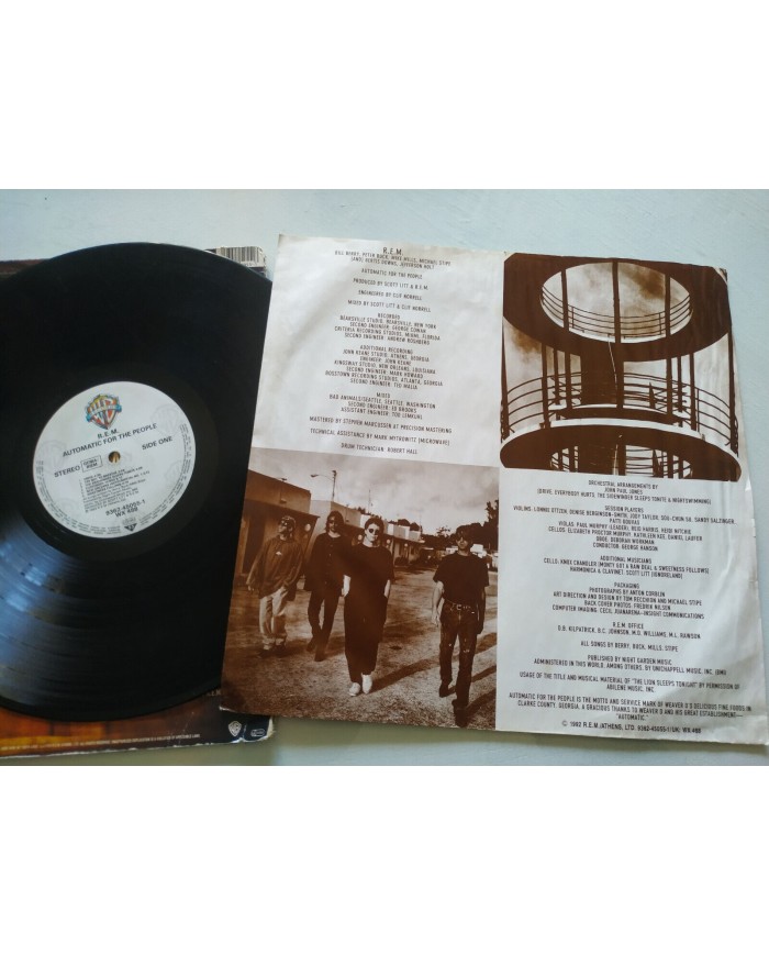 R.E.M. Automatic For The People 1992 9362-45055-1 WX 488 LP Vinilo 12" G+/VG T3