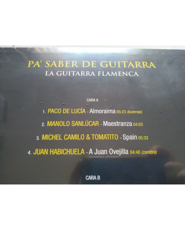 Pa Saber de Guitarra La Flamenca Paco de LuciaTomatito 2021 LP Vinilo 12" Nuevo