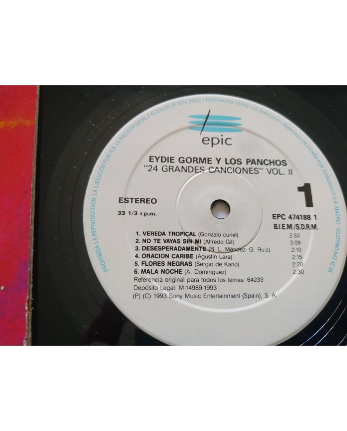 Eydie Gorme Y Los Panchos 24 Grandes Canciones CBS - 2 x LP Vinilo 12" VG/VG T2