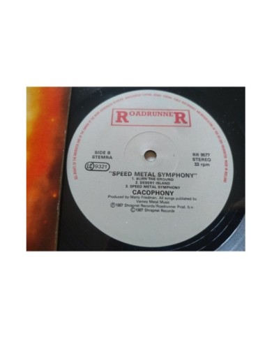 Cacophony Speed Metal Symphony RR9577 1987 First Press LP Vinilo 12" VG/VG Mg Am