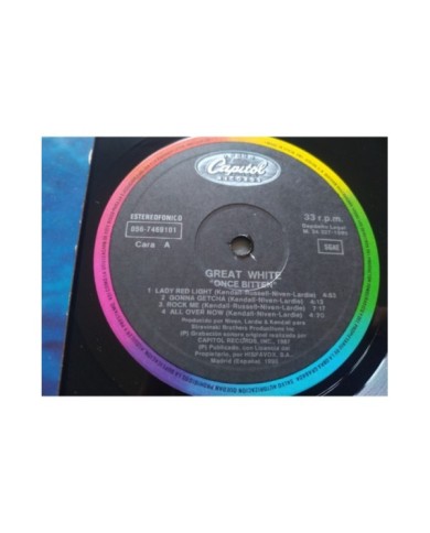 Great White Once Bitten 1990 Spain First Press - LP Vinilo 12" G+/VG Mg Am