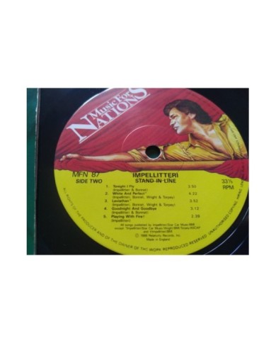 Impelliteri Stand In Line MFN 87 1988 First Press LP Vinilo 12" VG/VG Mg Am