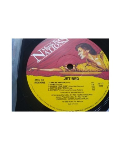 Jet Red Jet Red MFN 94 1989 France First Press LP Vinilo 12" VG/VG Mg Am