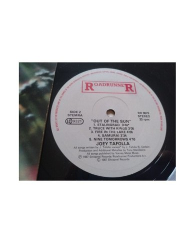 Joey Tafolla Out Of The Sun RR9573 1987 First Press LP Vinilo 12" VG/VG Mg
